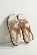 Maximilienne | Leather Low Platform Sandals