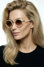 Slim Rim Oval Metal Sunglasses