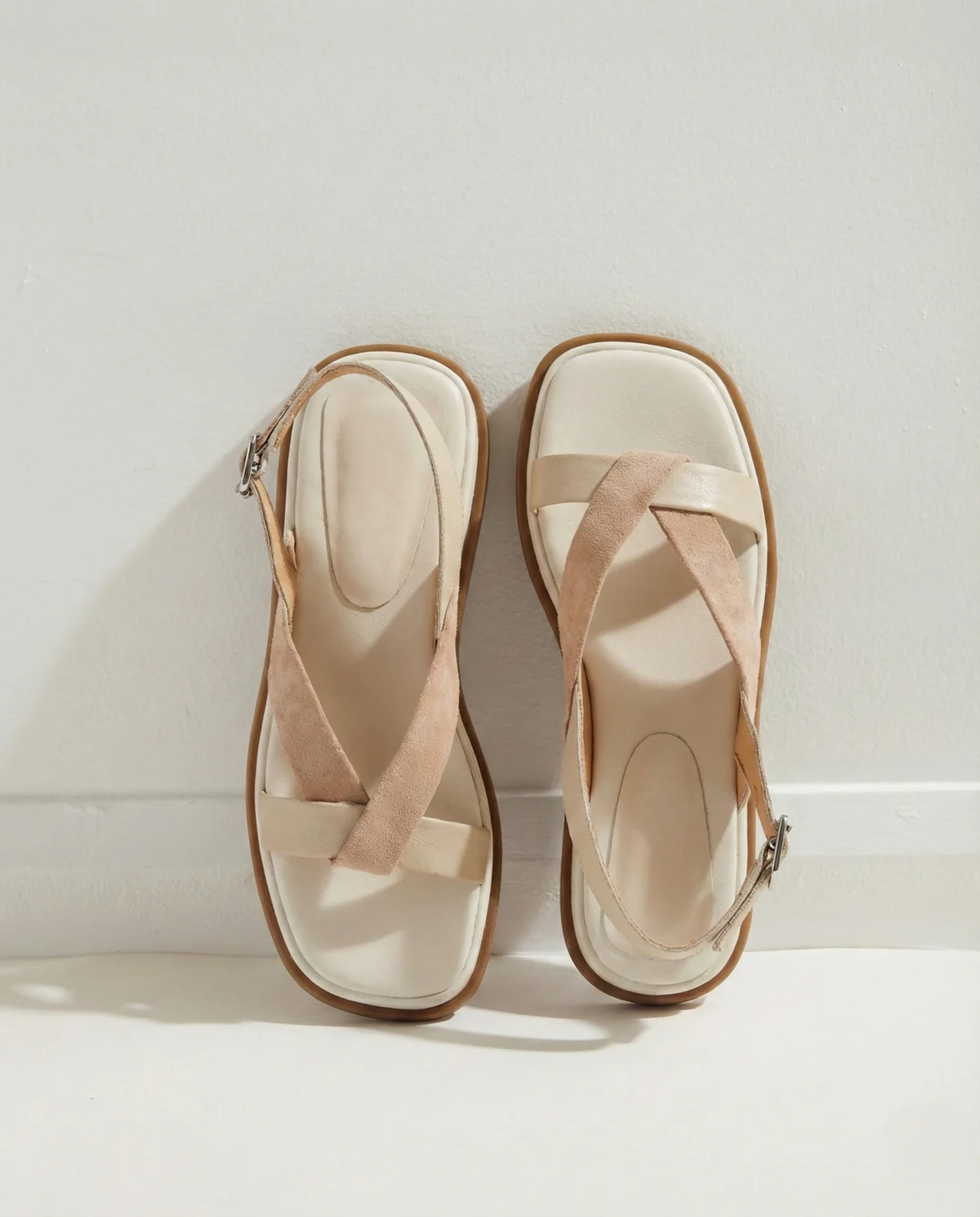 Maximilienne | Leather Low Platform Sandals