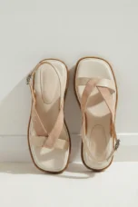 Maximilienne | Leather Low Platform Sandals