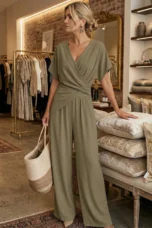 Corinna | Draped Waist V-Neck Dress