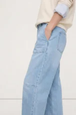 Sylviane | Structured Denim Barrel Leg Jeans