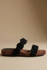 Rosella | Croc Embossed Suede Mules