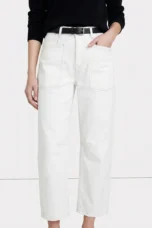Sylviane | Structured Denim Barrel Leg Jeans