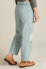 Oralie | Striped Cotton Linen Trousers