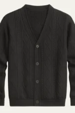 Guillaume | Diamond Cable V Neck Cardigan