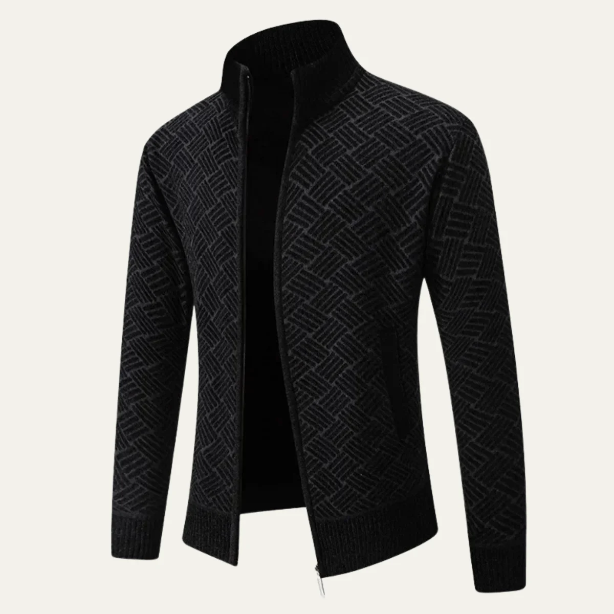 Antoine | Brushed Fleece Zip Cardigan