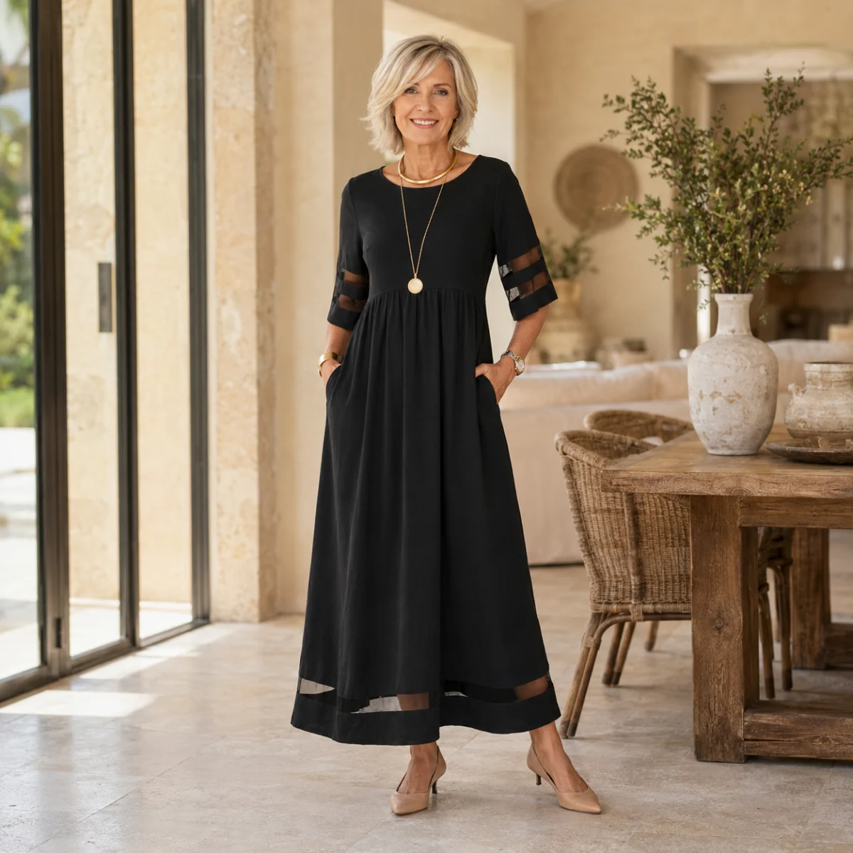 Zélie | Draped Jersey Midi Dress