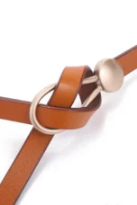 Split Leather Knot Belt, 105 cm