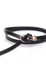 Split Leather Knot Belt, 105 cm