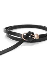 Split Leather Knot Belt, 105 cm