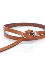 Split Leather Knot Belt, 105 cm