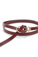 Split Leather Knot Belt, 105 cm