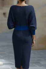 Arthémise | Cowl Neck Batwing Midi Dress