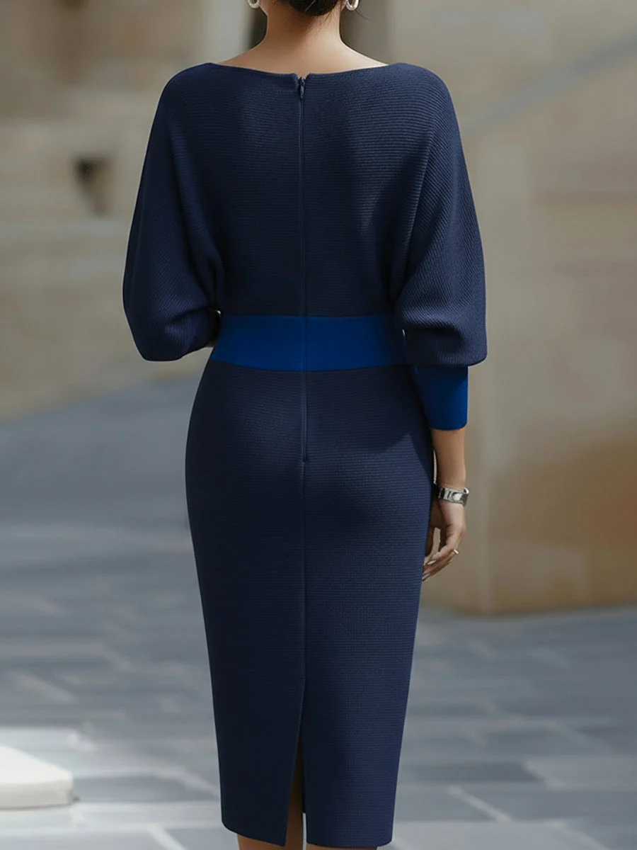 Arthémise | Cowl Neck Batwing Midi Dress