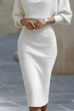 Arthémise | Cowl Neck Batwing Midi Dress