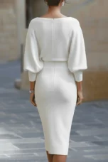 Arthémise | Cowl Neck Batwing Midi Dress
