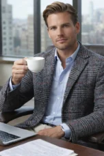 Gordon | Check Plaid Tweed Blazer