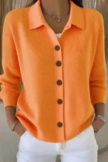 Zenaide | Structured Collar Knit Cardigan