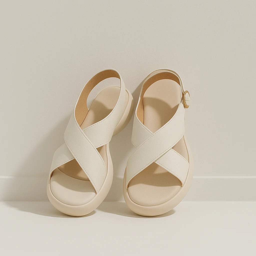 Bathilde | Crossover Band Padded Slides