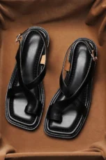 Fidelia | Italian Leather Crossed Sandals