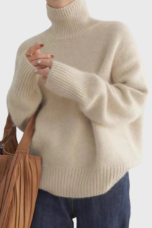 Helen | 100% Cashmere High Neck Sweater