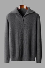 Jean-Baptiste | Cable Knit Half Zip Sweater