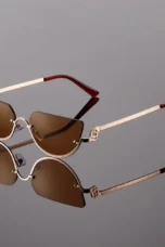 Rimless Gradient Sunglasses, UV400