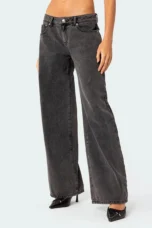 Ines | High Rise Cotton Straight Jeans