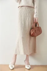 Olympia | Merino Wool Knit A-Line Skirt