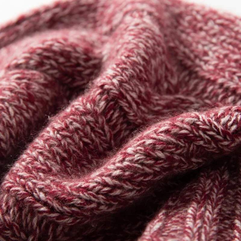 100% Cashmere Cable Knit Beanie