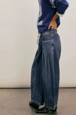 Julienne | Cotton Denim Drawstring Pants