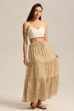 Vivian | 100% Cotton Drawstring Maxi Skirt