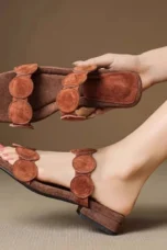 Rosella | Croc Embossed Suede Mules