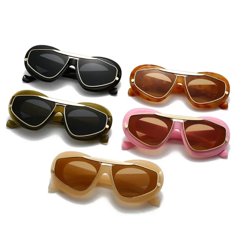 Tinted Lens Slim Frame Sunglasses