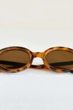 Oval Sunglasses, Brown Tinted Lens