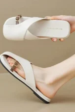 Luella | Sculpted Leather Footbed Sandals