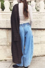 Julienne | Cotton Denim Drawstring Pants