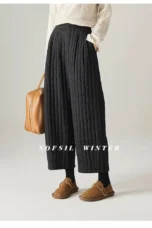 Helene | Quilted Insulated Wide Leg Pants
