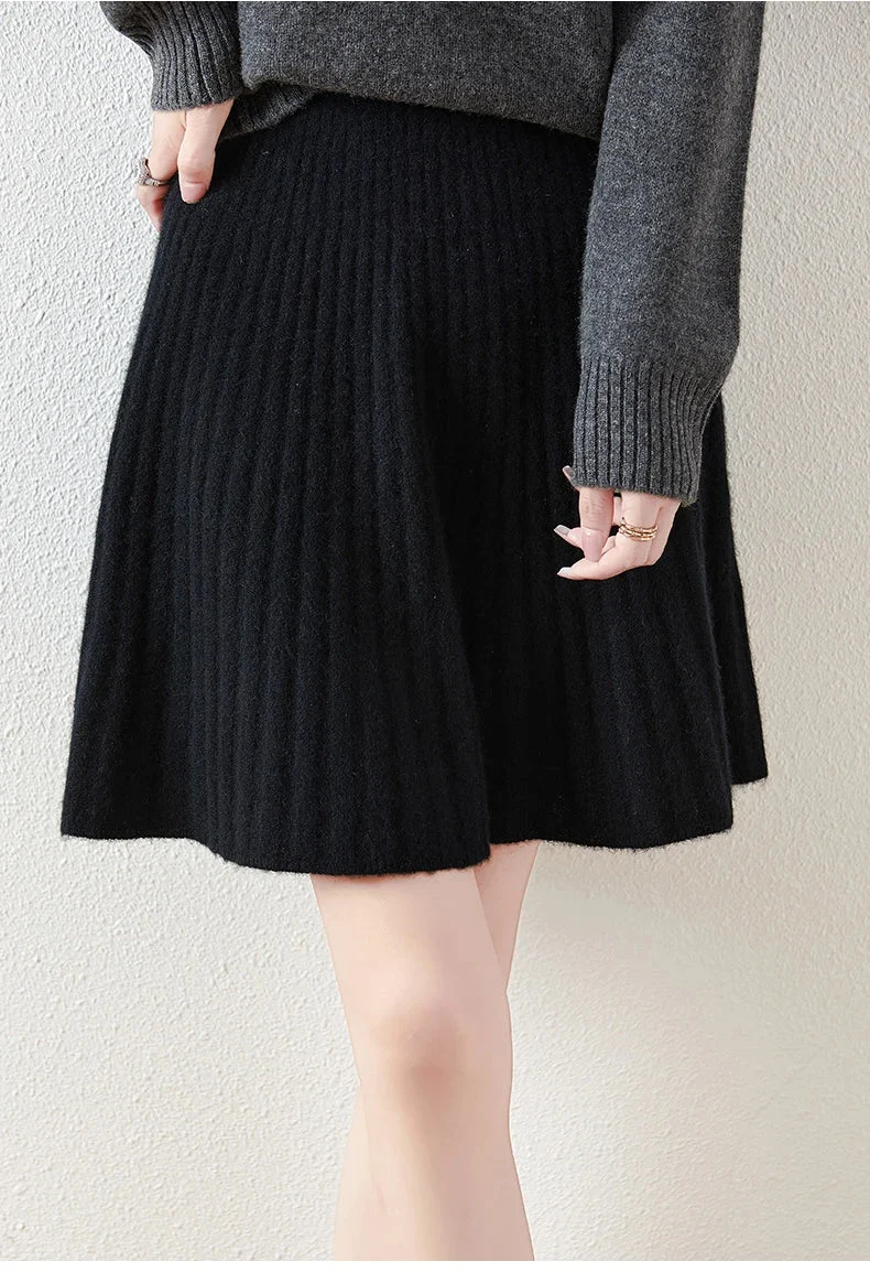 Laurentine | Merino Wool Mini Skirt
