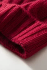 100% Cashmere Cable Knit Beanie