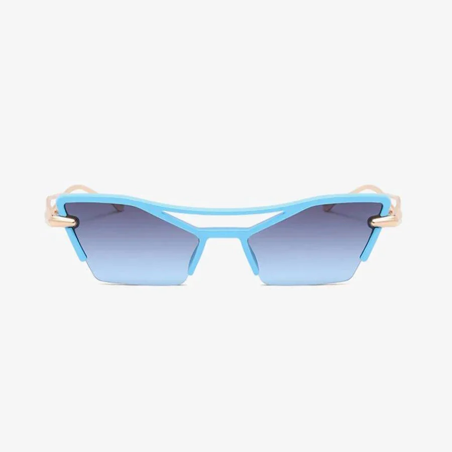 Angular Cutout Metal Sunglasses