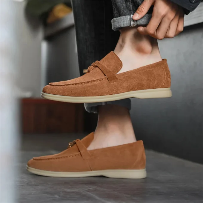 Maxime | Genuine Suede Tassel Loafers