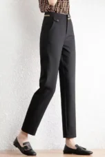Manon | Cropped Stretch Straight Trousers