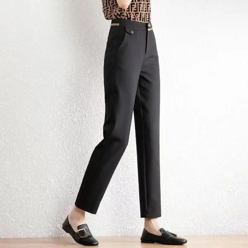 Manon | Cropped Stretch Straight Trousers