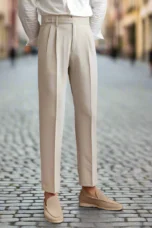 Agnes | High Rise Straight Leg Trousers