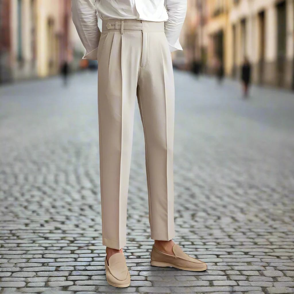 Agnes | High Rise Straight Leg Trousers