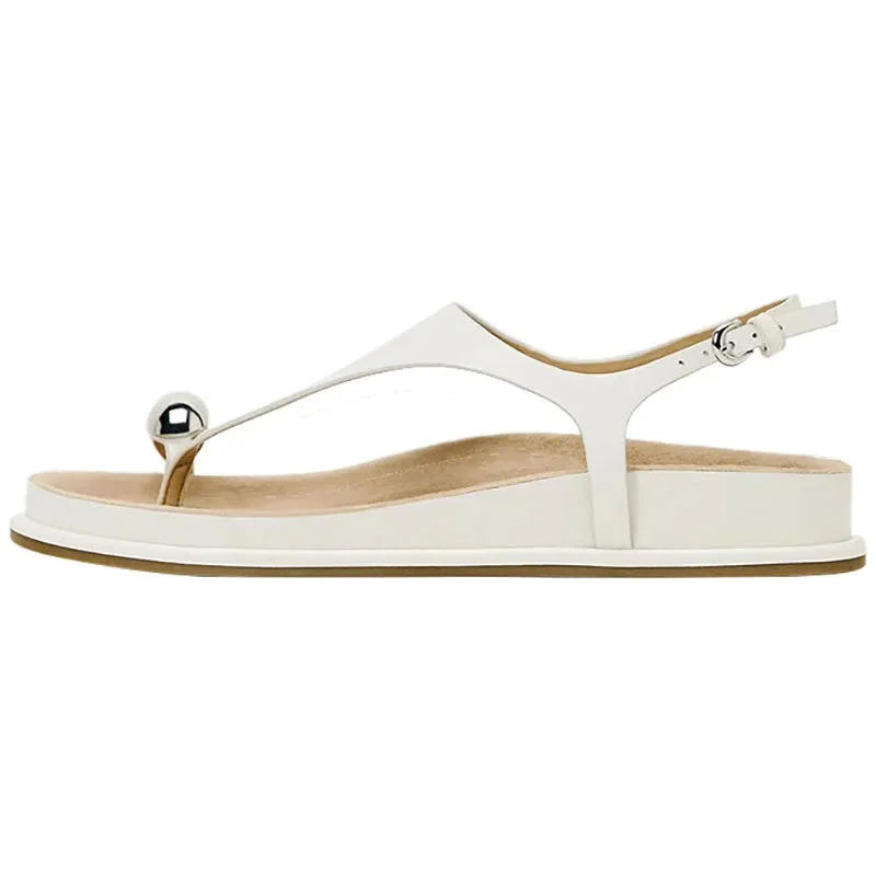 Eudora | Metal Trim Ankle Strap Flats