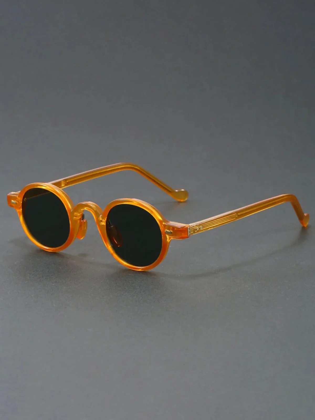 Translucent Round Acetate Sunglasses