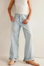 Modestine | Rigid Cotton Wide Leg Jeans